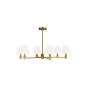 Visual Comfort Paisley 6 Light 36" Wide Chandelier Burnished Brass