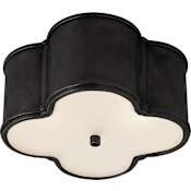 Visual Comfort Basil 11" Flush Mount by Alexa Hampton Gun Metal