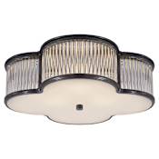Visual Comfort Basil 17" Flush Mount by Alexa Hampton Gun Metal