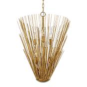 Visual Comfort Helios 6 Light 19" Wide Abstract Pendant Antique Gild