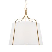 Visual Comfort Leander 4 Light 24" Wide Pendant Antique Gild