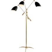 Visual Comfort Sommerard 82" Floor Lamp with Metal Shade by AERIN Hand Rubbed Antique Brass