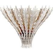 Visual Comfort Hampton 15" Wall Light by AERIN Burnished Silver Leaf