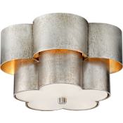 Visual Comfort Arabelle 13" Flush Mount by AERIN Burnished Silver Leaf
