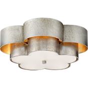 Visual Comfort Arabelle 20" Large Flush Mount by AERIN Burnished Silver Leaf