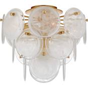 Visual Comfort Loire 4 Light 14" Wide Flush Mount Waterfall Ceiling Fixture Gild