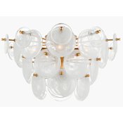 Visual Comfort Loire 5 Light 21" Wide Flush Mount Waterfall Ceiling Fixture Gild