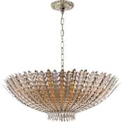 Visual Comfort Hampton 25" Pendant Light by AERIN Burnished Silver Leaf