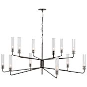 Visual Comfort Casoria 12 Light 57" Wide Pillar Candle Chandelier Bronze