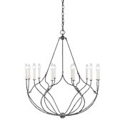 Visual Comfort Studio 12 Light 32" Wide Taper Candle Style Chandelier Weathered Galvanized