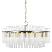 Visual Comfort Beckett 32" Wide Chandelier Burnished Brass