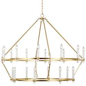 Visual Comfort Marston 20 Light 45" Wide Chandelier Burnished Brass