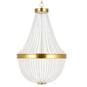 Visual Comfort Summerhill 12 Light 25" Wide Crystal Empire Chandelier Burnished Brass