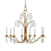 Visual Comfort Shannon 8 Light 33" Wide Crystal Chandelier Antique Gild