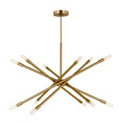 Visual Comfort Eastyn 12 Light 35" Wide Sputnik Chandelier Burnished Brass