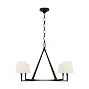 Visual Comfort Perth 4 Light 40" Wide Chandelier Aged Iron