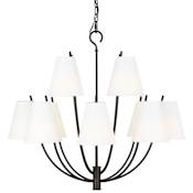 Visual Comfort Marina 12 Light 30" Wide Chandelier Aged Iron