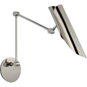 Visual Comfort Flore 15" Tall Swing Arm Wall Sconce Polished Nickel