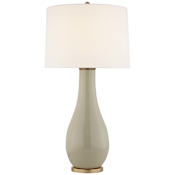Visual Comfort Orson 33" Tall Vase Table Lamp Coconut Porcelain