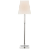 Visual Comfort Reagan 30" Tall Accent Floor Lamp Polished Nickel / Crystal