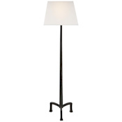 Visual Comfort Strie 63" Tall Torchiere Floor Lamp Aged Iron