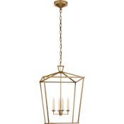 Visual Comfort Darlana 4 Light 17" Wide Lantern Chandelier Antique Burnished Brass