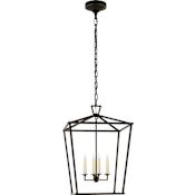 Visual Comfort Darlana 17" Medium Lantern by E. F. Chapman Aged Iron
