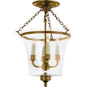 Visual Comfort Sussex 12" Semi-Flush by E. F. Chapman Antique Burnished Brass