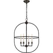 Visual Comfort Desmond 21" Open Oval Lantern by E. F. Chapman Aged Iron