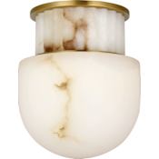 Visual Comfort Nolan 8" Wide Alabaster Semi-Flush Urn Ceiling Fixture Alabaster