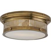 Visual Comfort Alderly 13" Flush Mount by E. F. Chapman Antique Burnished Brass