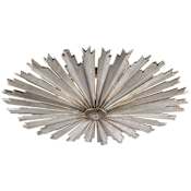 Visual Comfort Claymore 18" Wide LED Flush Mount Ceiling Fixture Burnished Silver Leaf