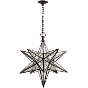 Visual Comfort Moravian Star 33" Large Star Lantern by E. F. Chapman Aged Iron