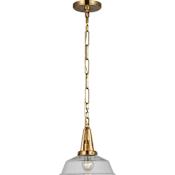 Visual Comfort Layton 10" Wide Pendant Antique-Burnished Brass