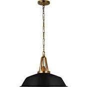Visual Comfort Layton 20" Wide Pendant Antique-Burnished Brass