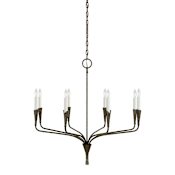 Visual Comfort Aiden 8 Light 40" Wide Taper Candle Style Chandelier Aged Iron