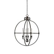 Visual Comfort Lexie 4 Light 30" Wide Pendant Aged Iron