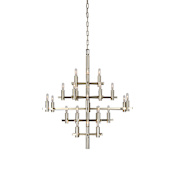 Visual Comfort Sonnet 30 Light 32" Wide Abstract Chandelier Polished Nickel
