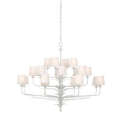 Visual Comfort Amalfi 20 Light 50" Wide Chandelier Plaster White / Linen