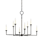 Visual Comfort Rowen 8 Light 38" Wide Candle Style Chandelier Aged Iron