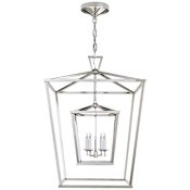 Visual Comfort Darlana 24" Large Double Cage Lantern by E. F. Chapman Aged Iron