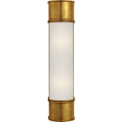 Visual Comfort Oxford 18" Bath Sconce with Frosted Glass Antique Burnished Brass
