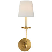 Visual Comfort Symmetric 17" Tall Wall Sconce Antique-Burnished Brass