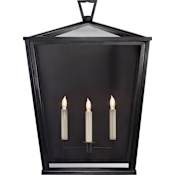 Visual Comfort Darlana 24" Large 3/4 Wall Lantern by Chapman & Myers Bronze