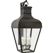 Visual Comfort Fremont 46" Grande Bracketed Wall Lantern in French Rust with Clear Glass by Chapman & Myers French Rust