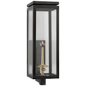 Visual Comfort Fresno 19" Tall Gas Lantern Wall Sconce Matte Black