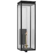 Visual Comfort Fresno 31" Tall Gas Lantern Wall Sconce Matte Black