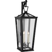 Visual Comfort Darlana 27" Medium Tall Bracketed Wall Lantern in Bronze with Clear Glass by E. F. Chapman Bronze