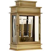 Visual Comfort Linear 15" Short Wall Lantern by Chapman & Myers Antique Burnished Brass