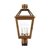 Visual Comfort Hyannis 3 Light 21" Tall Outdoor Pier Mount Post Light Natural Copper